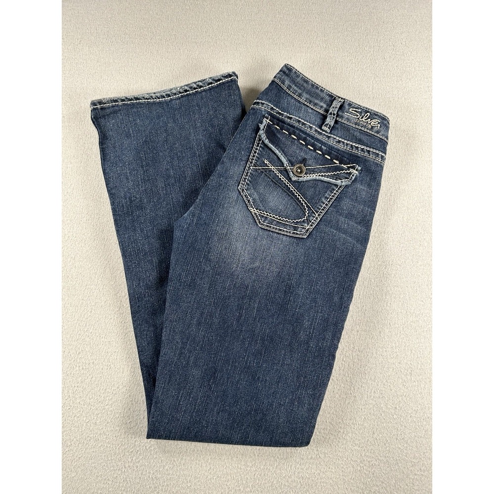 Womens Silver Jeans Suki Bootcut Lowrise Size 30x32 Medium Wash NICE! - Picture 10 of 10
